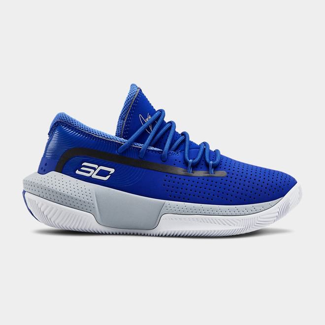 Under Armour SC 3ZER0 III - Chlapcenske Basketbalove Topanky - Kráľovská Modrá/Siva